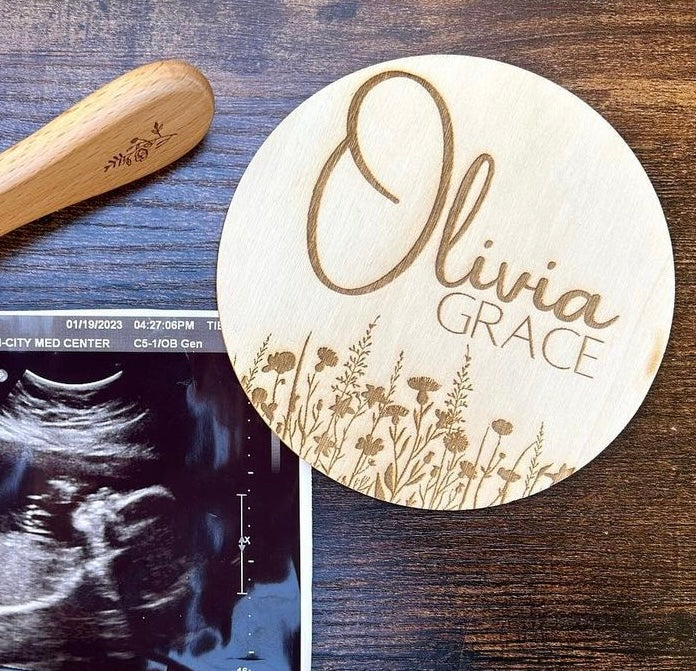 Baby Announcement Circle