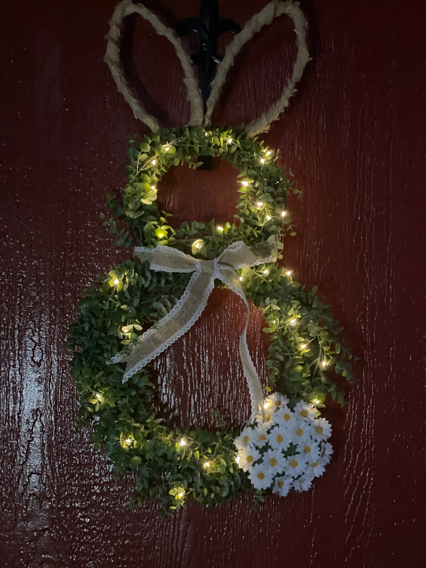 Light up Bunny Wreath