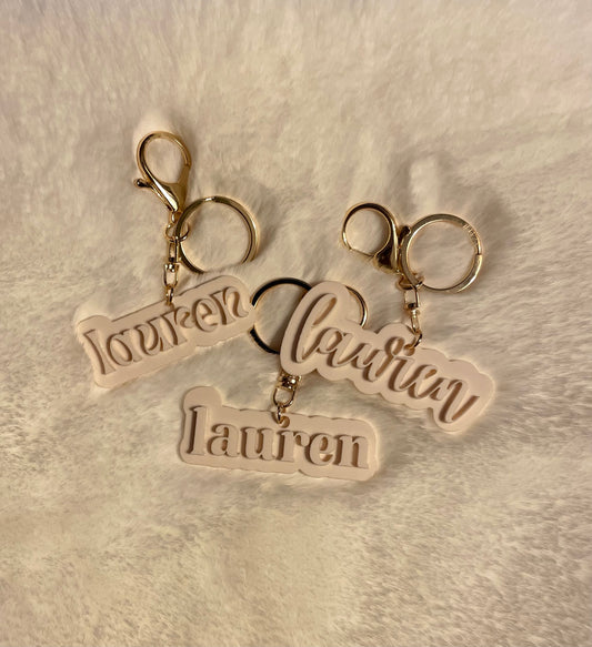 Name Keychain Charm