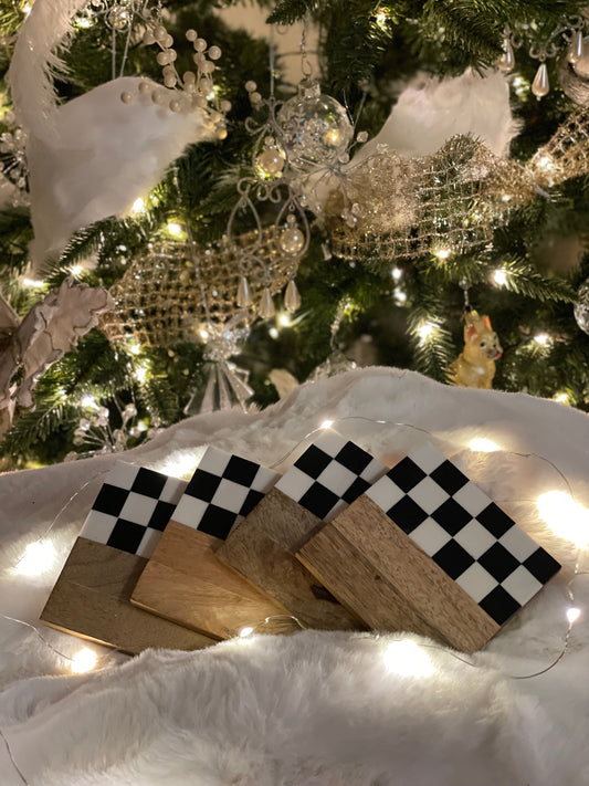 Checker Board Trim Coasters